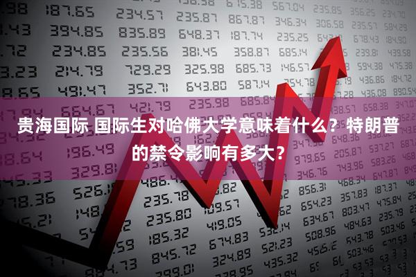贵海国际 国际生对哈佛大学意味着什么？特朗普的禁令影响有多大？