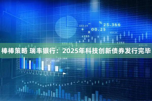 棒棒策略 瑞丰银行：2025年科技创新债券发行完毕