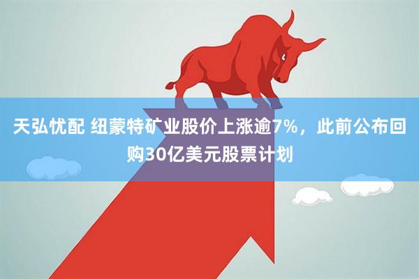 天弘忧配 纽蒙特矿业股价上涨逾7%，此前公布回购30亿美元股票计划