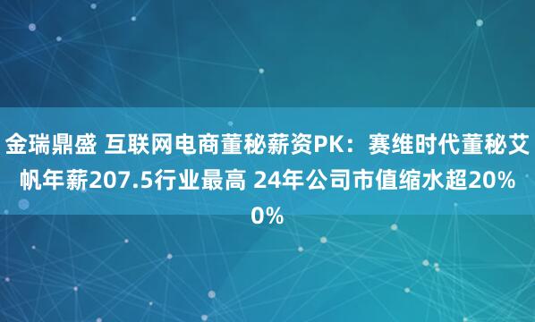 金瑞鼎盛 互联网电商董秘薪资PK：赛维时代董秘艾帆年薪207.5行业最高 24年公司市值缩水超20%