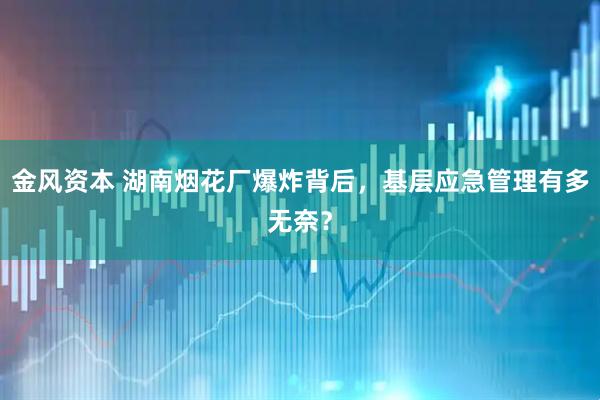 金风资本 湖南烟花厂爆炸背后，基层应急管理有多无奈？